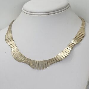 Spring Street Gold Tone Fring‎ Collar Necklace